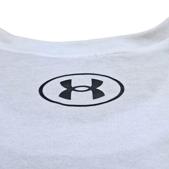 Under Armour Project Rock Gradient Tee Mens Medium White Gray Loose Fit Casual - Picture 5 of 11